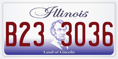 IL license plate B233036