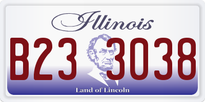 IL license plate B233038