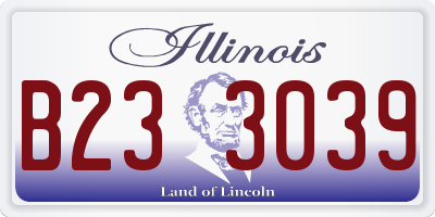 IL license plate B233039
