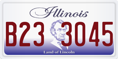 IL license plate B233045