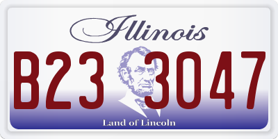 IL license plate B233047