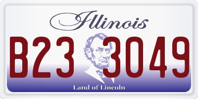 IL license plate B233049