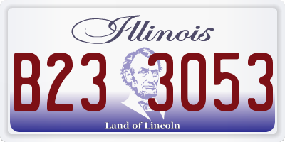 IL license plate B233053