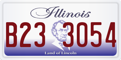 IL license plate B233054