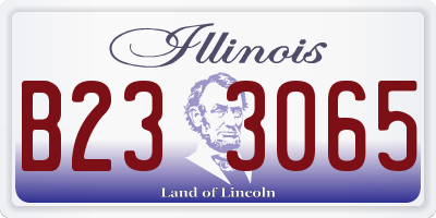IL license plate B233065
