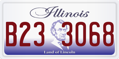 IL license plate B233068