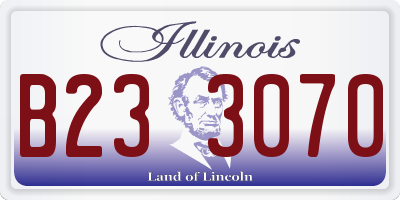 IL license plate B233070