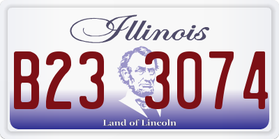 IL license plate B233074
