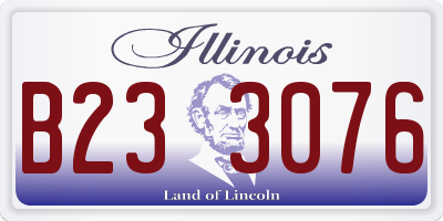 IL license plate B233076