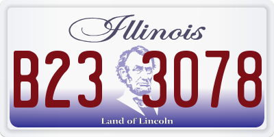 IL license plate B233078
