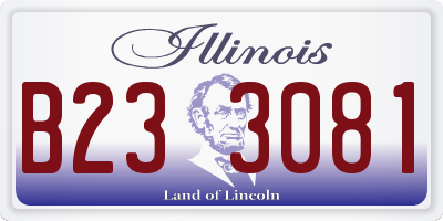 IL license plate B233081