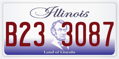 IL license plate B233087