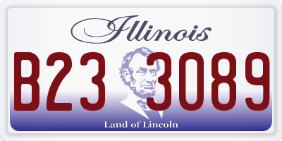 IL license plate B233089
