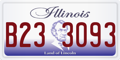 IL license plate B233093