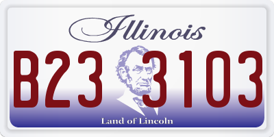 IL license plate B233103