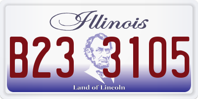 IL license plate B233105