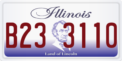 IL license plate B233110