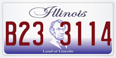 IL license plate B233114