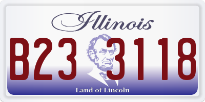 IL license plate B233118
