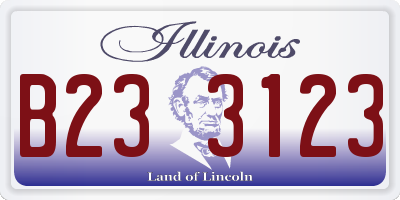 IL license plate B233123