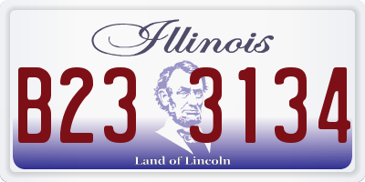 IL license plate B233134