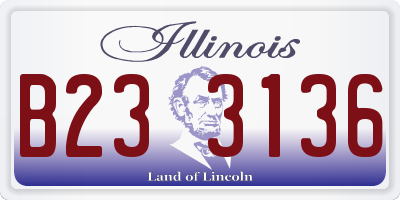IL license plate B233136