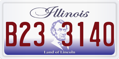 IL license plate B233140