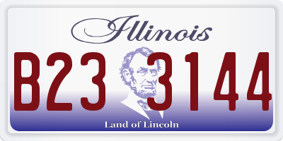 IL license plate B233144