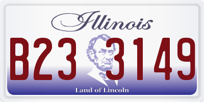 IL license plate B233149