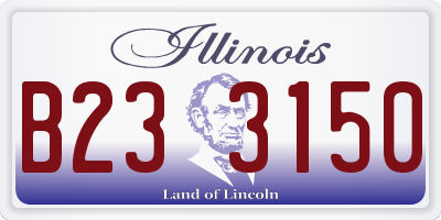 IL license plate B233150