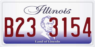 IL license plate B233154