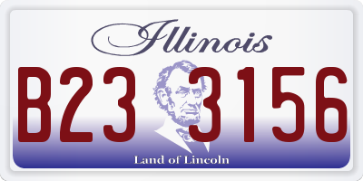 IL license plate B233156