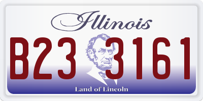 IL license plate B233161