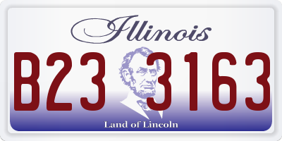 IL license plate B233163