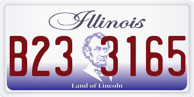 IL license plate B233165