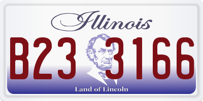 IL license plate B233166