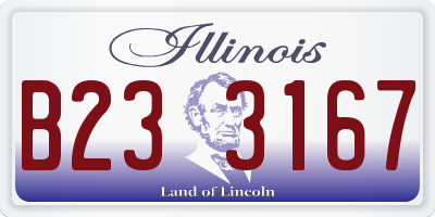 IL license plate B233167
