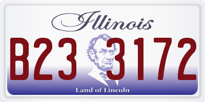 IL license plate B233172