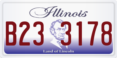 IL license plate B233178