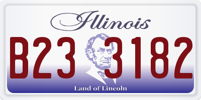IL license plate B233182