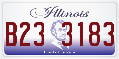 IL license plate B233183