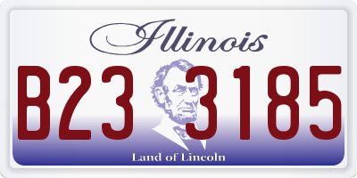 IL license plate B233185
