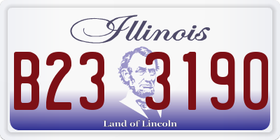 IL license plate B233190