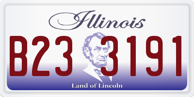 IL license plate B233191