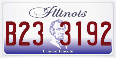 IL license plate B233192