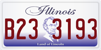 IL license plate B233193
