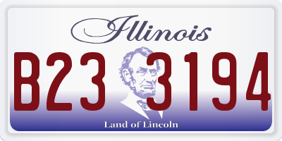IL license plate B233194