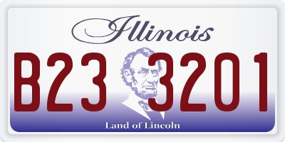 IL license plate B233201