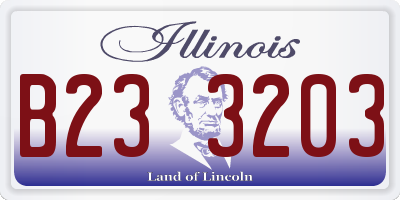 IL license plate B233203