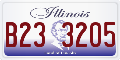 IL license plate B233205